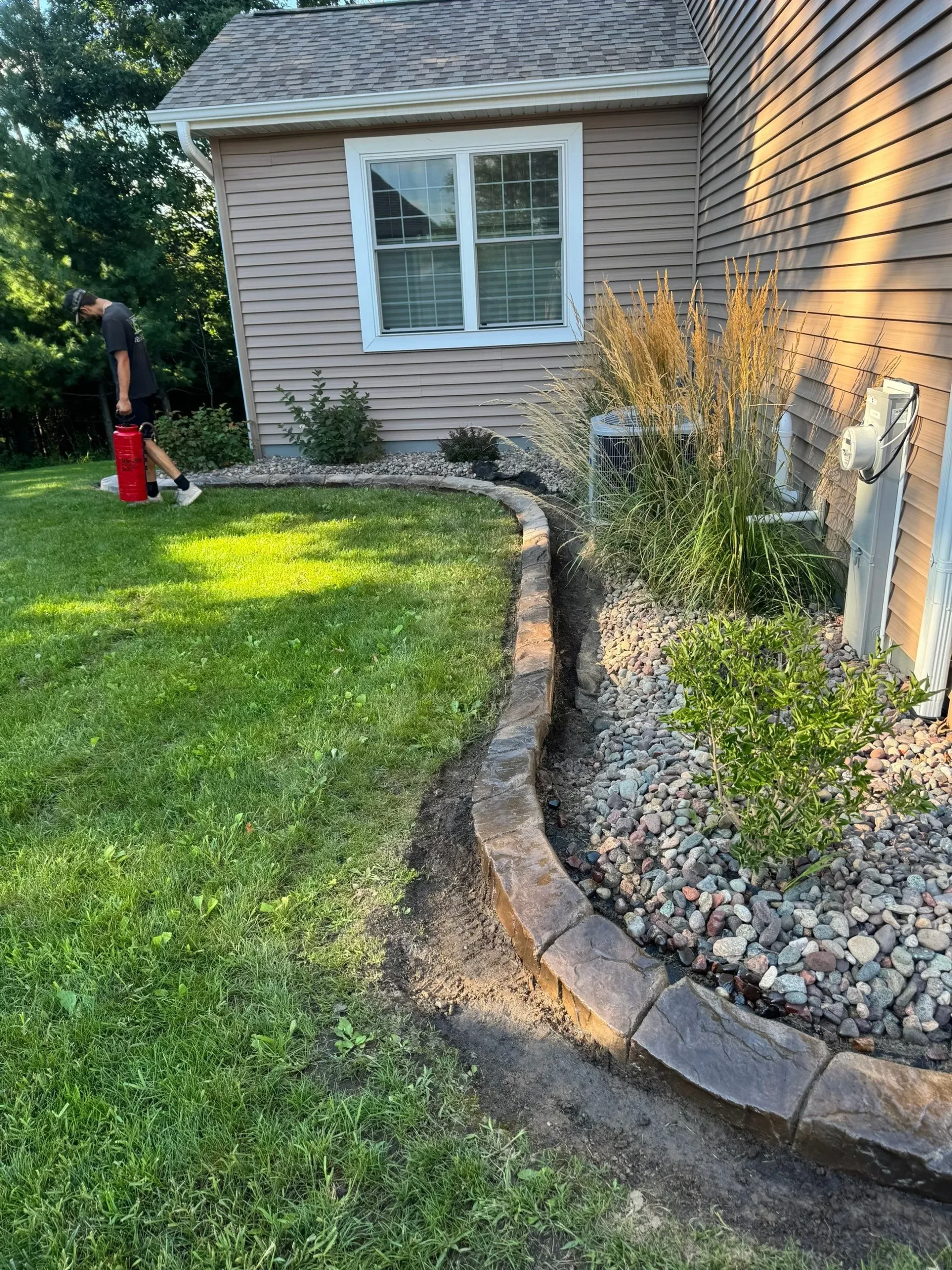 Completed curbing project in Chanhassen, MN