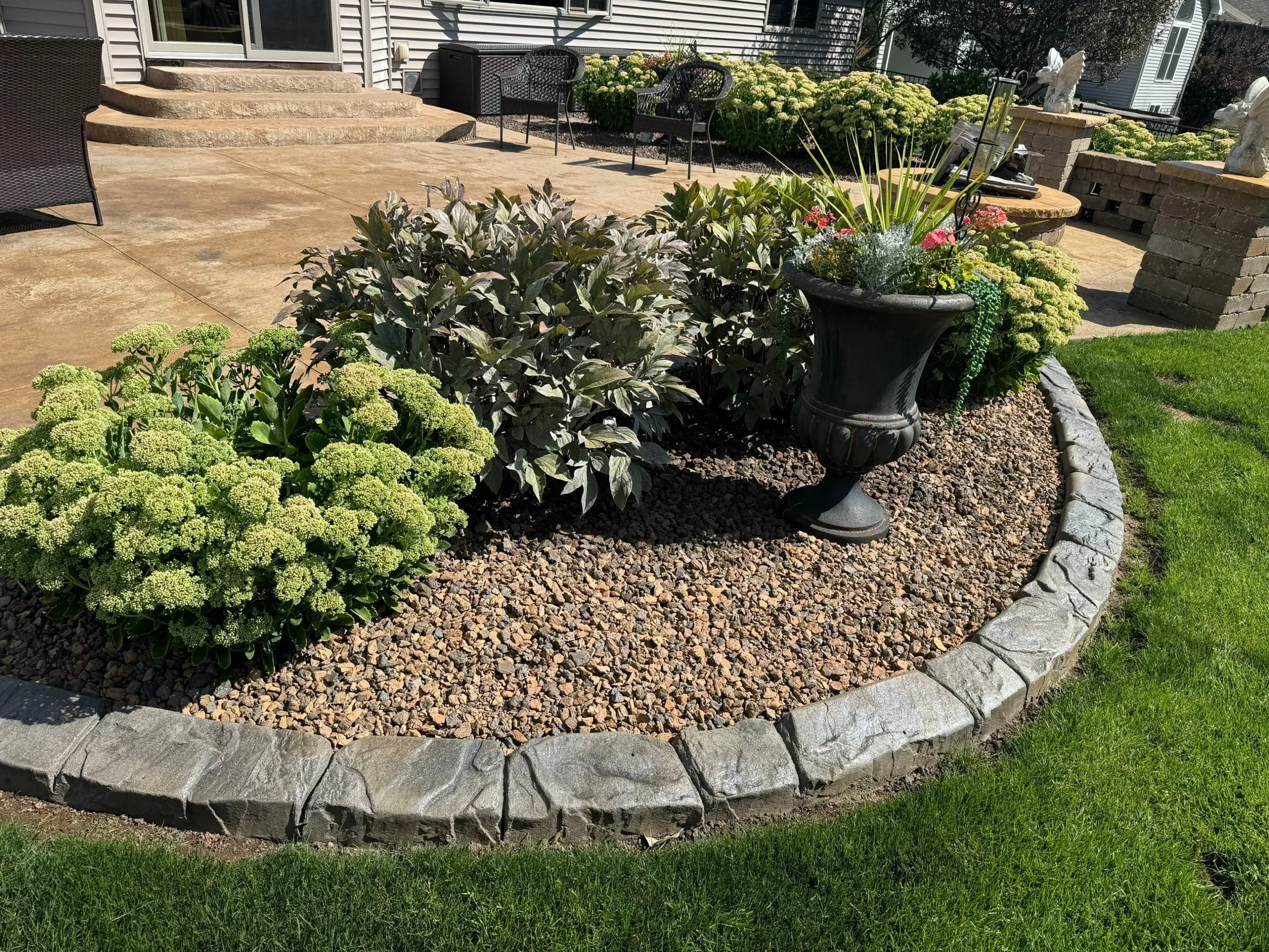 Completed landscape curbing project in Minnetonka, MN